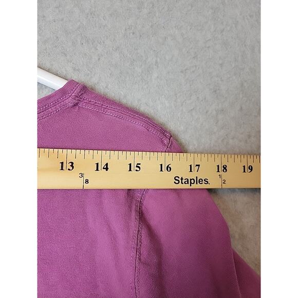 Life Is Good Classic Fit Cotton Purple LS V Neck Graphic Tee Shirt Women's Large - Picture 11 of 12